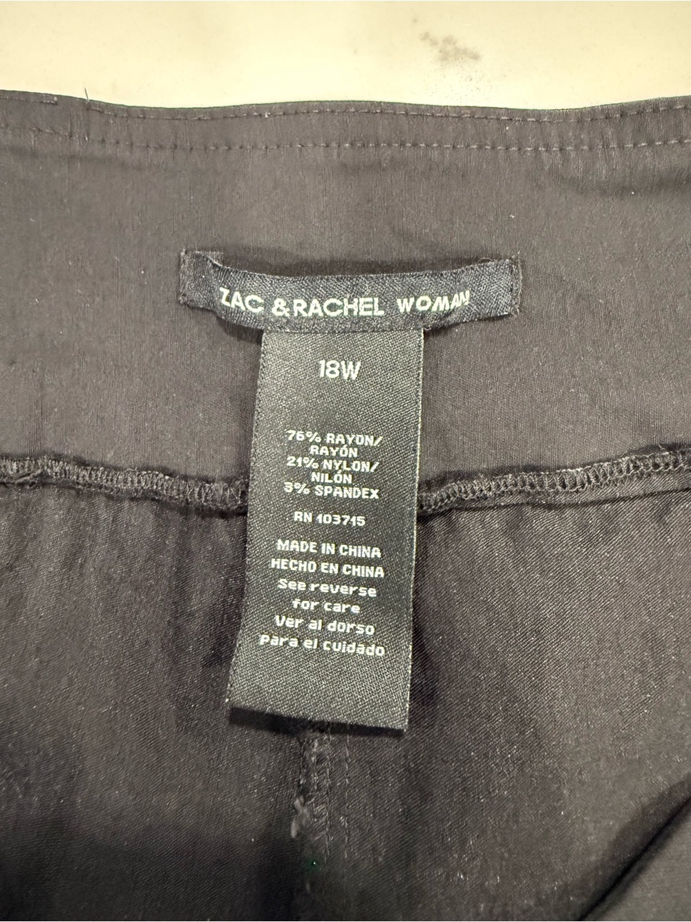 Zac & Rachel Black Women’s Skort size 18W - Picture 4 of 7